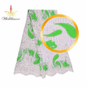 Milk-Silk Water-Soluble Guipure Rhinestone Lace Fabric BZ2001