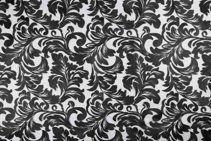 Black Milk-Silk Style Matte Embroidered Mesh Lace Fabric DM1167 - Image 6