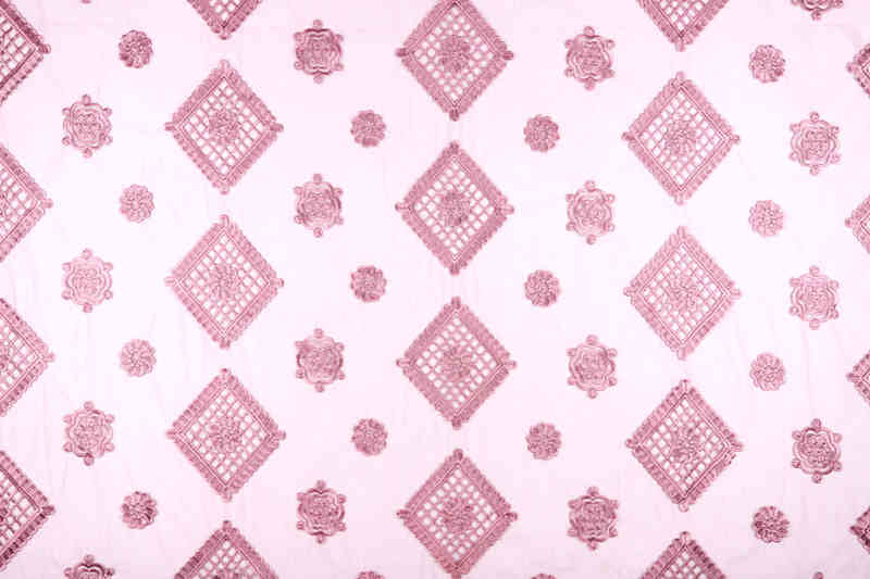 Geometric Floral Polyester Embroidered Mesh Fabric DM1211 - Image 4