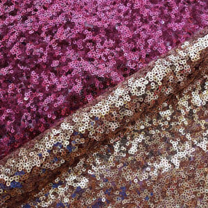 Scattered Floral Sequin Embroidered Mesh Fabric DMN1030S