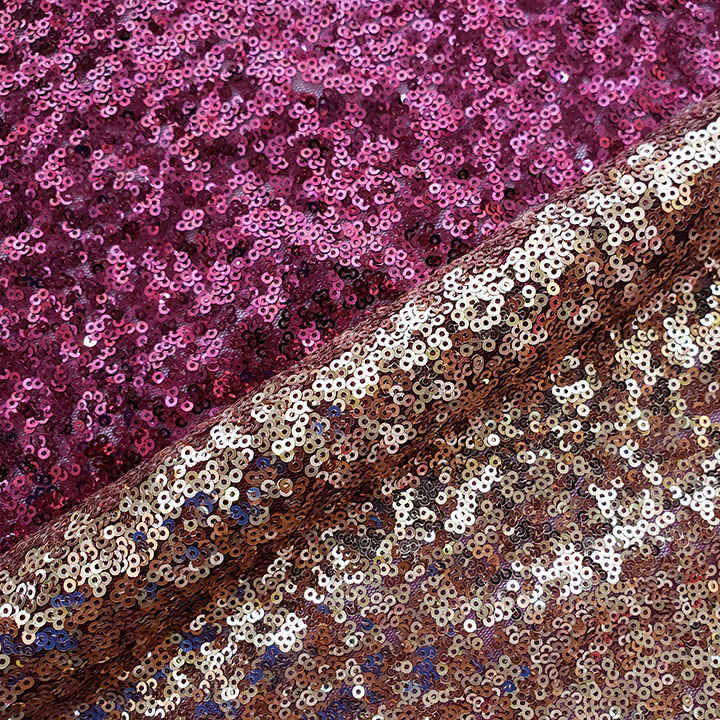 Scattered Floral Sequin Embroidered Mesh Fabric DMN1030S
