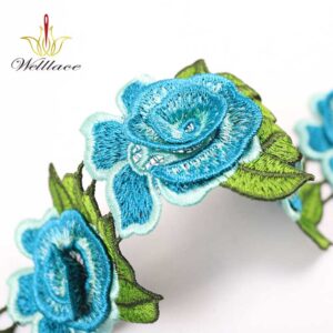 Multicolor Polyester 3D Floral Lace Trim for Bridal and Occasionwear ETLH1003