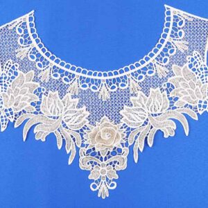 Classic Gold Embroidered Neckline Patch for Bridal and Occasionwear ETN10042