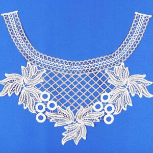 Decorative Gold-Thread Neckline Applique for Middle East Women’s Fashion ETN10043