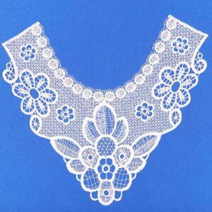 Soft Polyester Embroidered Neckline Applique for Women’s Apparel ETN10045