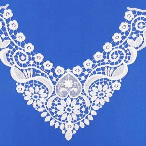 Elegant Embroidered Neckline Lace Patch for Women’s Garments ETN10048