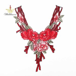 Classic Multicolor Embroidery Neckline Patch for Women’s Apparel ETN3003