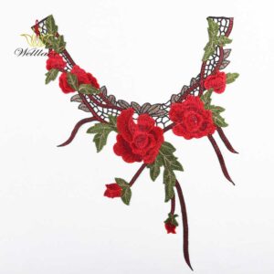 Fashion Multicolor Embroidered Neckline Applique for Dress and Kaftan ETN3005