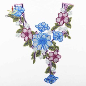 Decorative Multicolor Neckline Applique for Middle East Women’s Fashion ETN3006