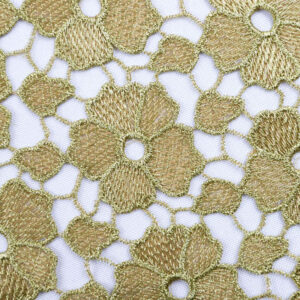 Premium Gold-Spark Guipure Embroidery Lace Fabric GT009