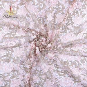 Two-Tone Gold and Color Thread Water-Soluble Guipure Lace GT2005