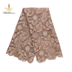Textured Metallic Polyester Guipure Lace Fabric GT3001