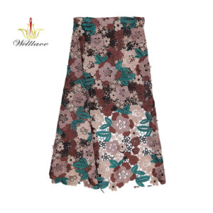 Rich Multicolor Floral Water-Soluble Guipure Lace Fabric SC10001