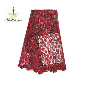 Glossy and Matte Polyester Water-Soluble Guipure Lace Fabric SC10006
