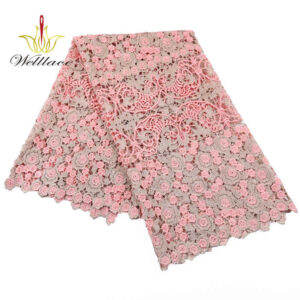 Soft Two-Tone Floral Water-Soluble Guipure Lace Fabric SC10008