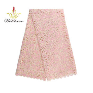 Delicate Two-Color Floral Water-Soluble Lace Fabric SC10015