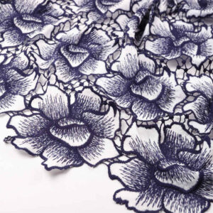 Glossy and Matte Floral Guipure Lace Fabric for Dresses SC10018