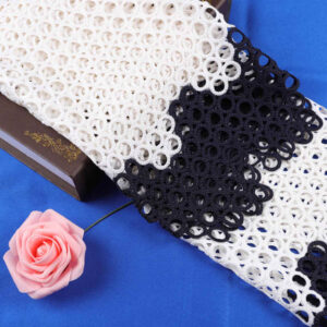 Geometric Openwork Two-Tone Guipure Lace Fabric SC10026