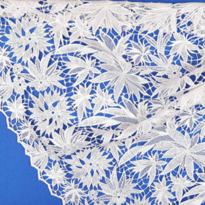 White Starburst Floral Guipure Lace Fabric SW1031