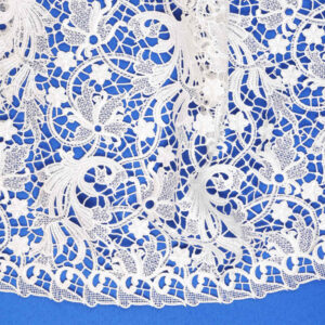 White Bold Leaf Guipure Lace Fabric SW1033