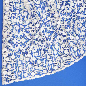 White Small Leaf Allover Guipure Lace Fabric SW1034