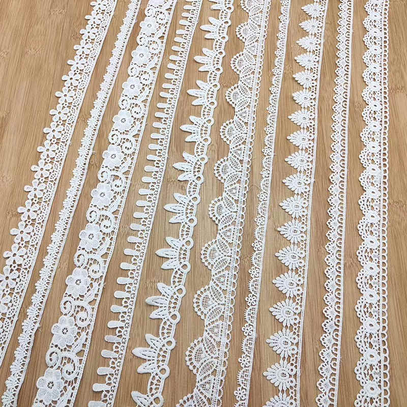 Narrow Cotton Embroidered Lace Trim Selection TR01-12
