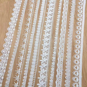Narrow Cotton Embroidered Lace Trim Selection TR01-16