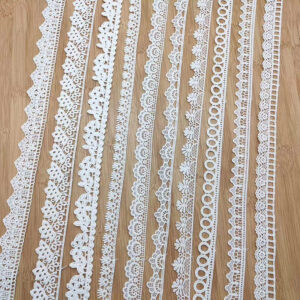 Narrow Cotton Embroidered Lace Trim Selection TR01-22