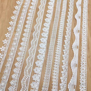 Narrow Cotton Embroidered Lace Trim Selection TR01-24