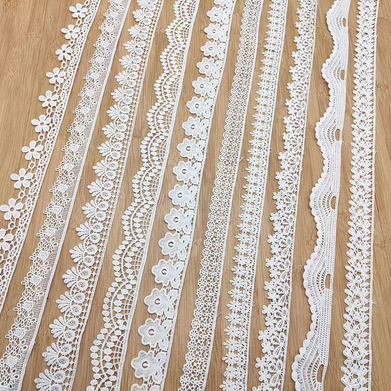 Narrow Cotton Embroidered Lace Trim Selection TR01-24