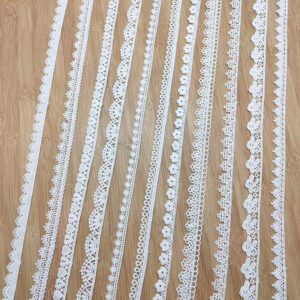 Narrow Cotton Embroidered Lace Trim Selection TR01-3