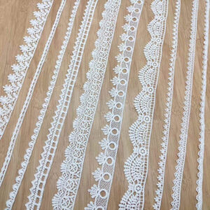 Narrow Cotton Embroidered Lace Trim Selection TR01-7