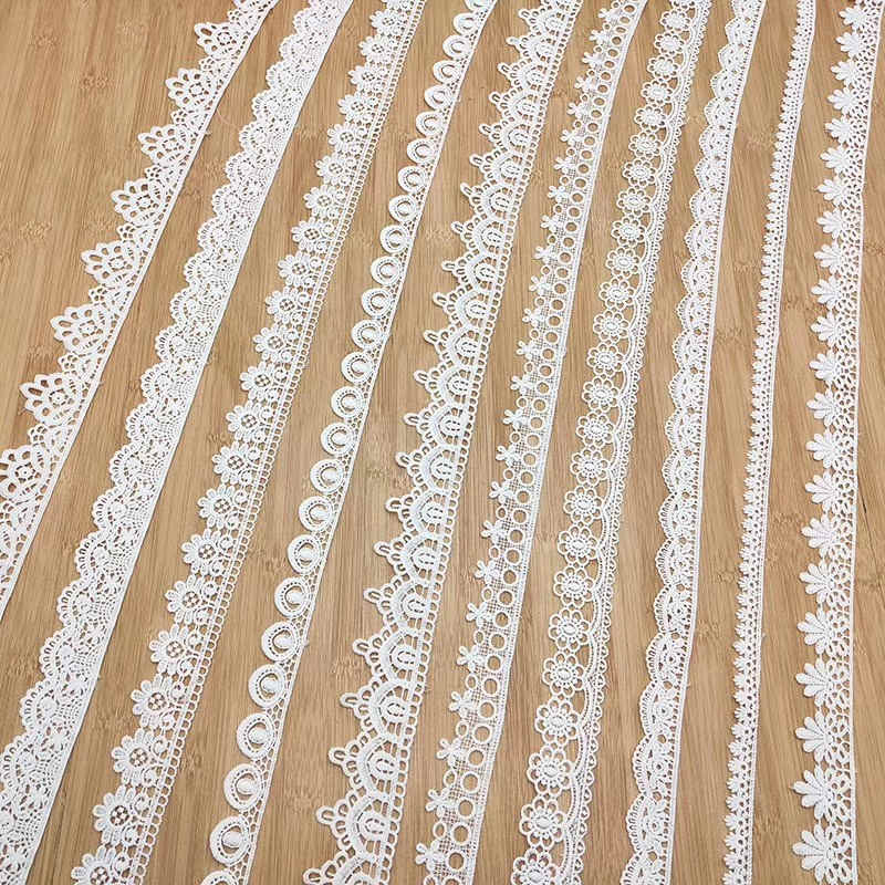 Narrow Cotton Embroidered Lace Trim Selection TR01-9