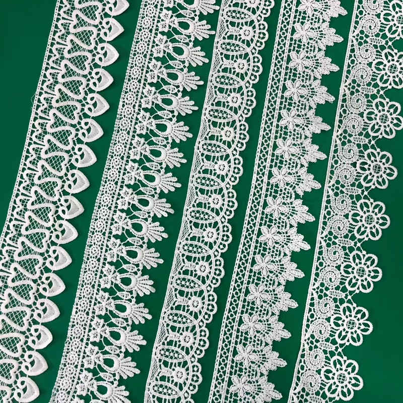 Cotton Embroidered Lace Trim Reference for Apparel Decoration TR02-1