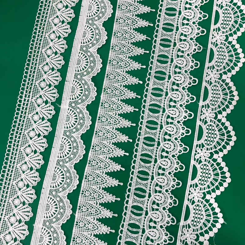 Cotton Embroidered Lace Trim Reference for Apparel Decoration TR02-15