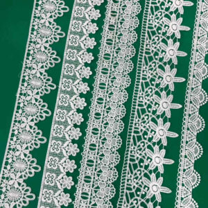 Cotton Embroidered Lace Trim Reference for Apparel Decoration TR02-16