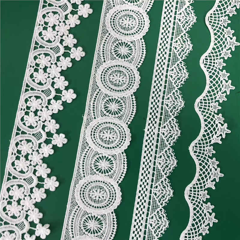 Cotton Embroidered Lace Trim Reference for Apparel Decoration TR02-2
