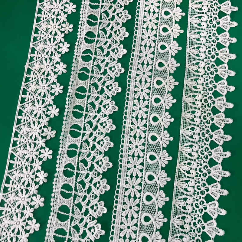 Cotton Embroidered Lace Trim Reference for Apparel Decoration TR02-21