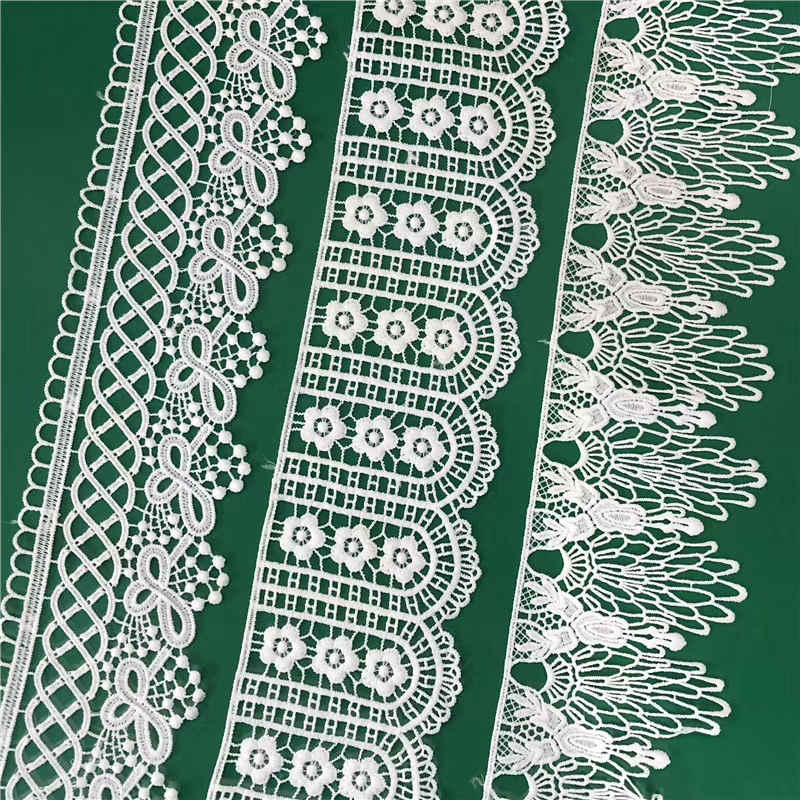 Cotton Embroidered Lace Trim Reference for Apparel Decoration TR02-3