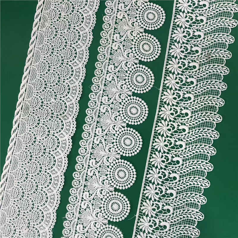 Cotton Embroidered Lace Trim Reference for Apparel Decoration TR02-4