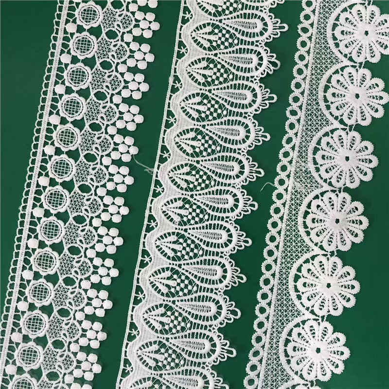 Cotton Embroidered Lace Trim Reference for Apparel Decoration TR02-5