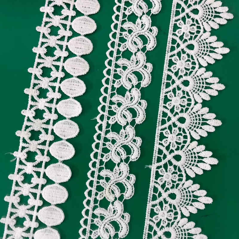 Cotton Embroidered Lace Trim Reference for Apparel Decoration TR02-8