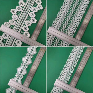Fine Narrow Cotton Embroidered Small Floral Lace Trim TR04-1