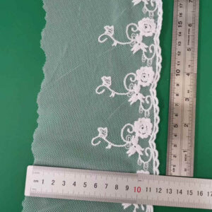 White Cotton Thread Lace Trim for Mesh Lace Border Garment Decoration TRLM-22