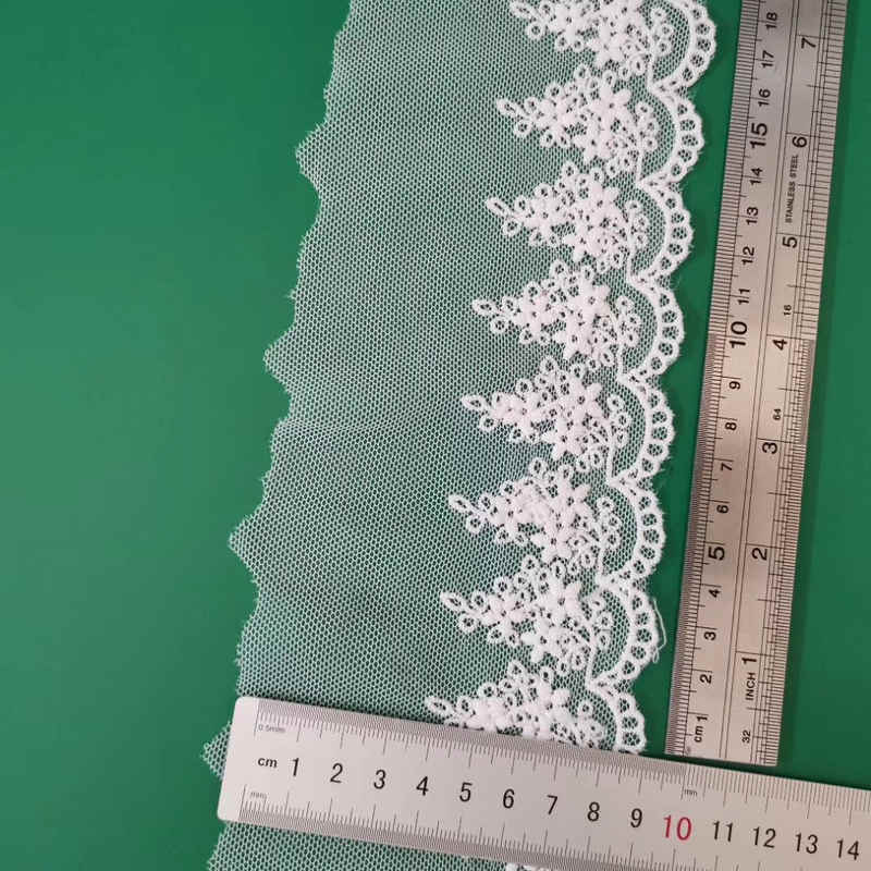 White Cotton Thread Lace Trim for Cotton Thread Border Garment Decoration TRLM-26