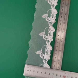 Mesh-Based Cotton Embroidery Trim for Apparel Edging TRLM-27