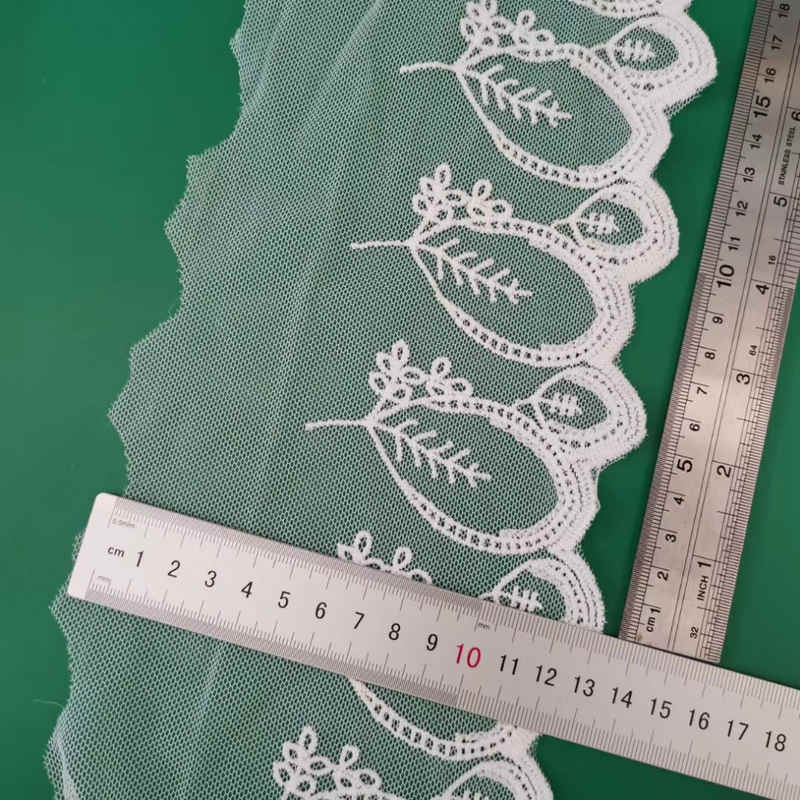 Decorative Cotton Embroidered Lace Border Trim TRLM-32