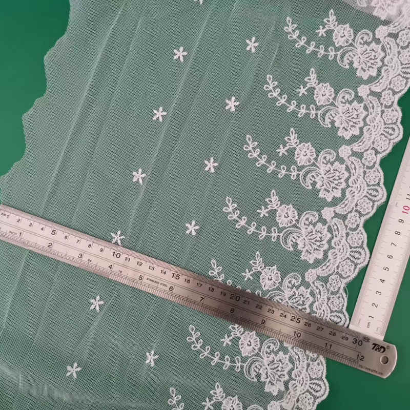 Decorative Cotton Embroidered Lace Border Trim TRLM-36