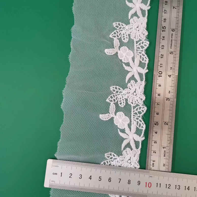 Decorative Cotton Embroidered Lace Border Trim TRLM-4