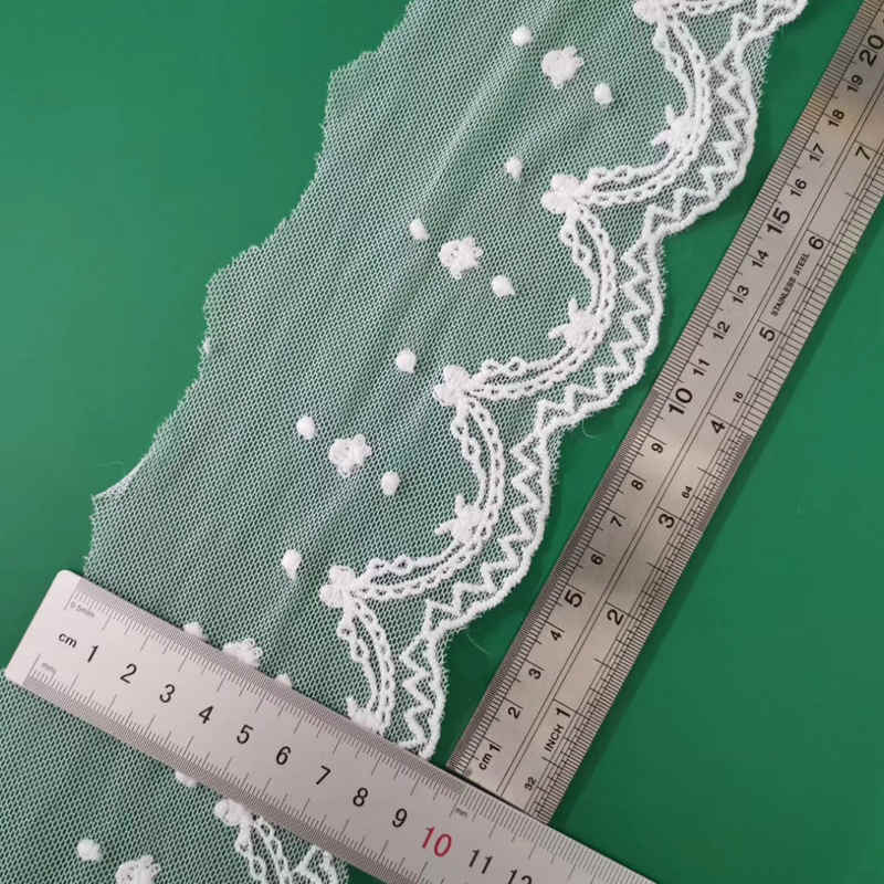 Decorative Cotton Embroidered Lace Border Trim TRLM-40